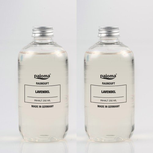 pajoma® Raumduft Nachfüllflasche Lavendel 2x 250 ml | Nachfüller für Lufterfrischer | intensiver und hochwertiger Duft in Premium Qualität
