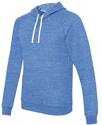 Jerzees Adult Snow Heather Raglan Hooded Sweatshirt S Royal Snow HTHR
