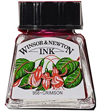 Winsor & Newton Drawing Inks 14ml Pot (Crimson)