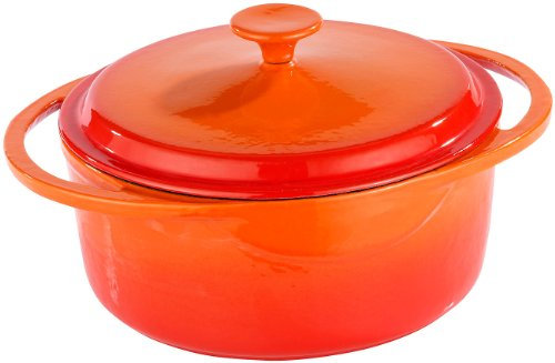 Tornwald-Schmiede Gusseisen Topf: Gusseisen Schmortopf, emailliert, 25cm (Topf emailliert, Gusstopf, Induktionskochplatte)