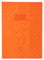 Clairefontaine 72418C - Heftumschlag / Heftschoner / Hefthülle Calligraphe mit Feinkörnung & Diamantmotiven DIN A4+ 24x32 cm, Etikettenhalter aus PVC blickdicht und strapazierfähig, Orange, 1 Stück