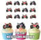 AK Giftshop Moto GP Motorbikes Mix - Edible Cupcake Toppers/Cake Decorations (Pack of 36)