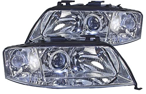 BESTPRICE 2x Xenon Scheinwerfer Hauptscheinwerfer vorne links + rechts D2S / H7 Frontscheinwerfer, Kompatibel mit A udi A6 C5 (4B2), A6 C5 Avant (4B5)