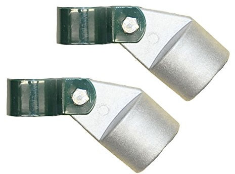 Zaun-Nagel Strebenkappen Aluminium mit Pfostenschellen Ø 38mm - Paket á 2 Stk.