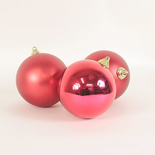 Weihnachtskugeln 12 cm rot 4 Stück in der Box