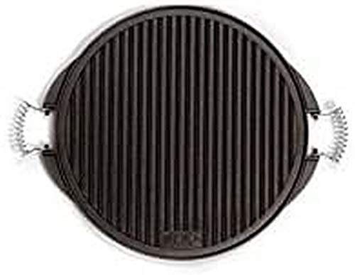 VAELLO Plancha Hierro Fundido Redonda 25 cm, Plateado
