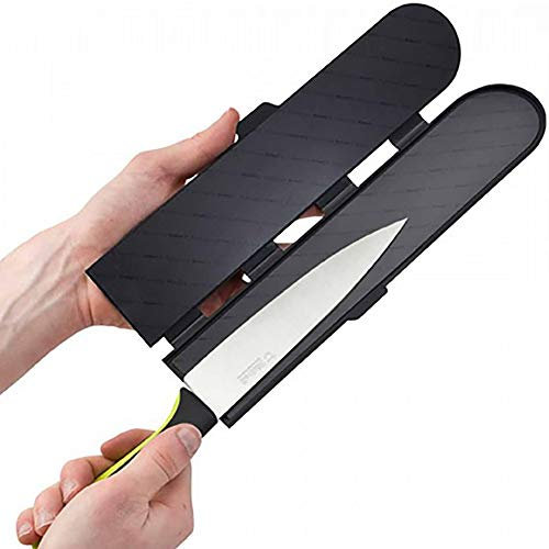 Magnetic Blade Guards Large Pack - Color: Black - 265mm Long and Will take a Blade up to 55mm Wide - Help Avoid Cutting Fingers Fumbling in Drawers by Using Magnetic Blade Guards on Your Sharp Knives