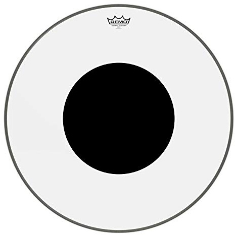 Remo Bass, CONTROLLED SOUND®, Clear, 26 Diameter, BLACK DOT(TM) On Top
