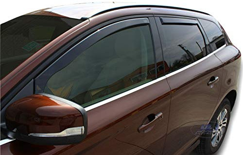 J&J AUTOMOTIVE | Windabweiser Passend Für XC60 2008-2016, Heko Regenabweiser, Getönt, Set 4-Teilig, Vorne, Hinten, Aerodynamisch
