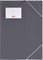 Brunnen 104160480 Sammelmappe FACT!pp (A4, transluzente PP-Folie, mit Gummizug, mit Namensschild) grau / onyx
