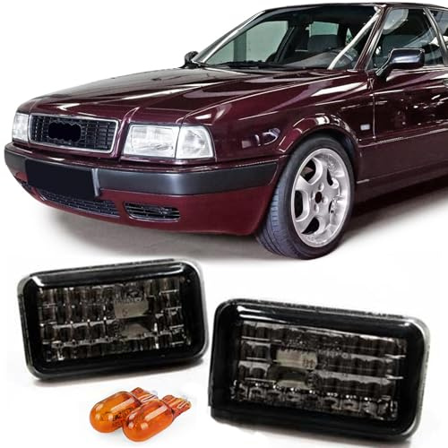 Klarglas Seitenblinker Schwarz für Audi 80 90 100 A6 C4 200 V8