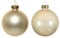 16 Christbaumkugeln Glas 8cm Perle - Champagner Opal matt