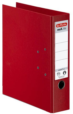 Herlitz maX.file protect plus Kunststoffordner Rückenbreite 8,0 cm rot