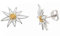 Gerry Eder Ohrringe 01.9028 Damen Ohrstecker Edelweiß Sterling-Silber 925 bicolor gold