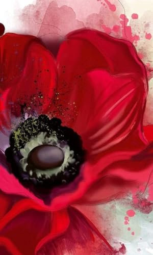 Papier peint intissé COQUELICOT 150 cm x 250 cm | Tapisserie Murale XXL Poster Décoration - Salon Appartement - Photo d'art Tableaux Muraux | QUALITÉ SUPÉRIEURE - MADE IN EU - Y compris adhésif