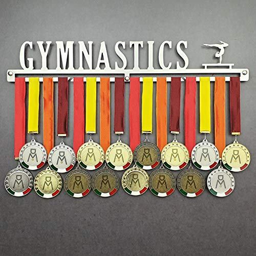 MEDALdisplay Gymnastics - Medaillen Aufhänger - Wandhalterung für Sportmedaillen Sportgymnastik, Turner - Medaillenhalter - Sport Medal Hanger (F 750 mm x 110 mm x 3 mm)