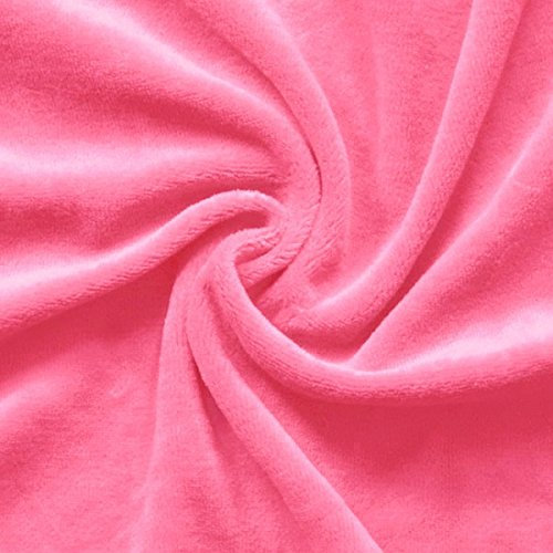 STOFFKONTOR Nicki Baumwollstoff Stoff - kuschelweicher Wohlfühlstoff, Kinderstoff - Meterware, hot-pink - zum Nähen von Kinderkleidung, Hausanzügen, Kissen