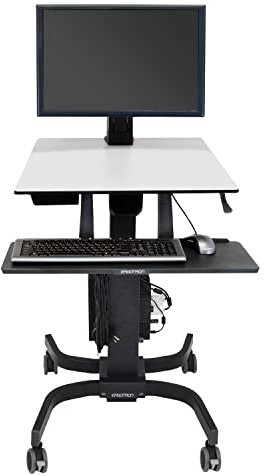 Ergotron – WorkFit-C HD Single Monitor Mobile Standing Desk, Rolling Sit Stand Workstation – for Monitors Up to 30 Inches, 16 to 28 lbs