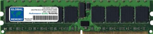 1GB DDR2 800MHz PC2-6400 240-PIN ECC REGISTRADO DIMM (RDIMM) Memoria RAM para Areca Raid ADAPTADORES ARC-1880ix-12 / ARC-1880ix-16 / ARC-1880ix-24