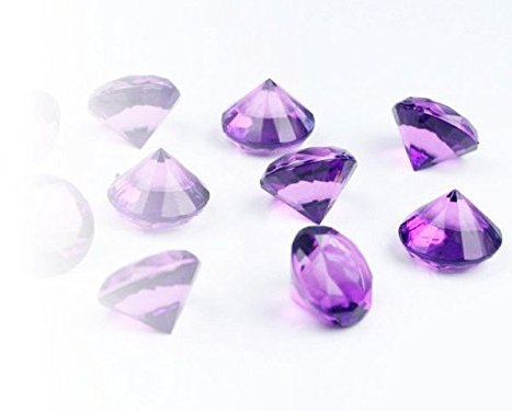 eventkauf 10 Kristalle Diamanten Streuteile Dekosteine 20mm (Lila)