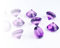 eventkauf 10 Kristalle Diamanten Streuteile Dekosteine 20mm (Lila)