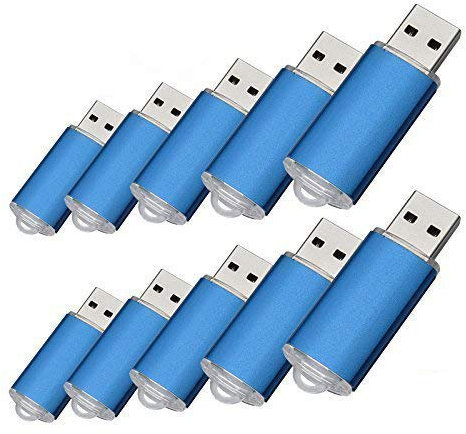 100 Stück 128 MB USB Flash Drive USB 2.0 Memory Stick Memory Drive Pen Drive (128 MB, Blau)