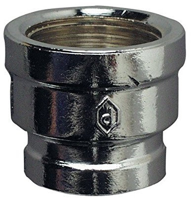 Cornat Reduziermuffe, Messing verchromt mit Innengewinde, 1/2Zoll IG, 3/8Zoll IG, 1 Stück, TEC386900