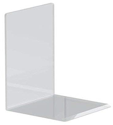 Buchstütze Acryl 100x130x100 mm glasklar Pack mit 2 Stück