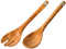 Bérard ACERO Salatbesteck Holz | Handgefertigtes Salatbesteck Olivenholz 35 cm | Salatbesteck aus Holz mit einzigartiger Maserung und Edelstahlband | robust und langlebig | Küchenutensilien Holz
