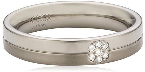 Boccia Damen-Ring Titan Diamant weiß Gr.54 (17.2) 0129-0554