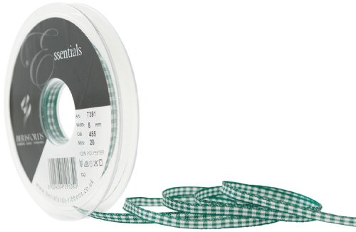 Berisfords 5 mm Gingham Ribbon, Hunter