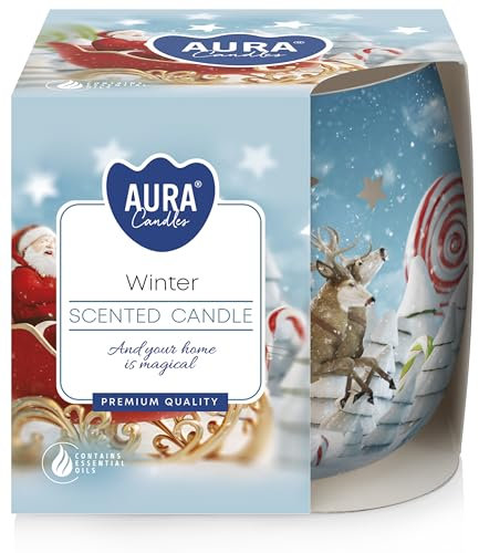 Vela aromática en vaso de cristal