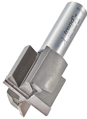 Trend Professional Two Flute Router Cutter Bit, 1/2 Inch Shank, 30mm Cut Diameter & 25mm Cut Length, Tungsten Carbide Tipped, 4/91X1/2TC