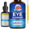 Pet Eye Wash Drops Help Prevent Allergies Symptoms, Infections, Runny, Dry Eyes, Tear Stains - Treatment Helps with Abrasions, Irritations - Dirt Crust & Discharge Remover
