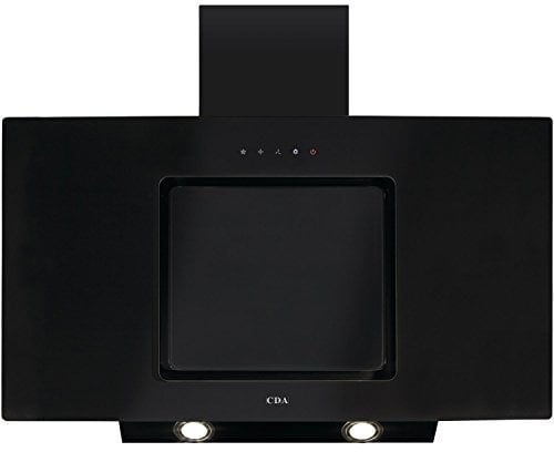 CDA 90cm Touch Control Angled Chimney Cooker Hood Black