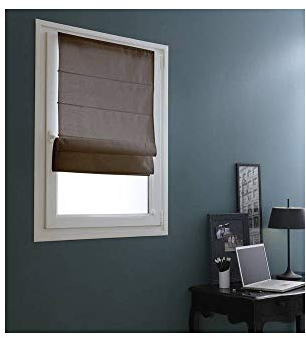 madecostore - Tenda a Pacchetto, Tessuto, Cioccolato, L32 x H150 cm