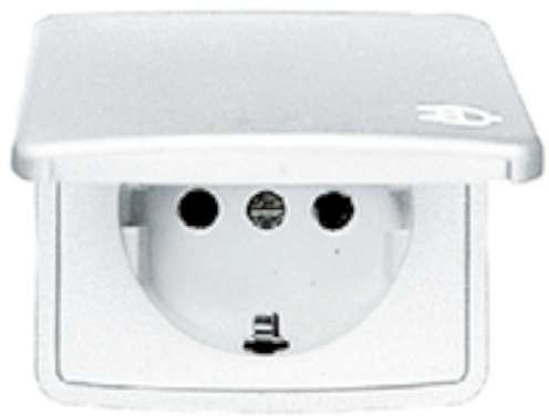 Niessen arco - Placa schuko con toma tierra serie arco blanco alpino