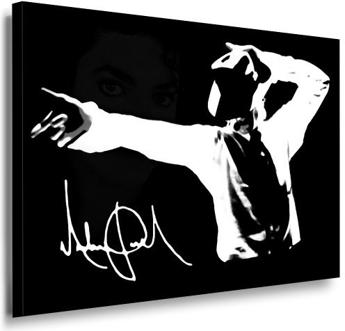 fotoleinwand24 Michael Jackson Kunstdruck - 100x70cm k. Poster ! Bild fertig auf Keilrahmen ! Pop Art Gemälde Kunstdrucke, Wandbilder - Bilder zur Dekoration - Deko. Musik Stars Kunstdrucke