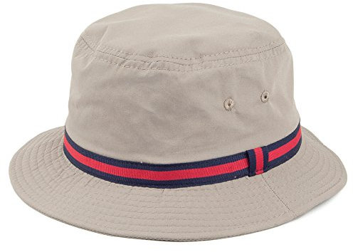 Dorfman Pacific Wasserfester Fischerhut mit gestreiftem Hutband - M