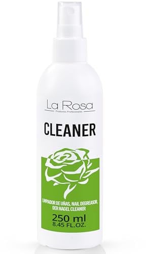 LaRosa Nail CLEANER ongles degraissant SPRAY 250 ml pour essuyer la base de vernis gel pour manucure UV LED - Pour désinfecter l’ongle et éliminer les couches collantes, CLENASER