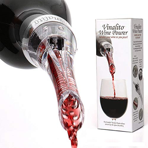 Gift House International Vertedor y aireador de Vino Vinalito, Transparente