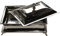 Casa Padrino Wunderschöne Luxus Beauté Box aus vernickeltem Metall H 9 cm, B 22 cm, T 17 cm Luxus Qualität - Schmuckkasten - Schmuckkästchen - Schmuckschatulle