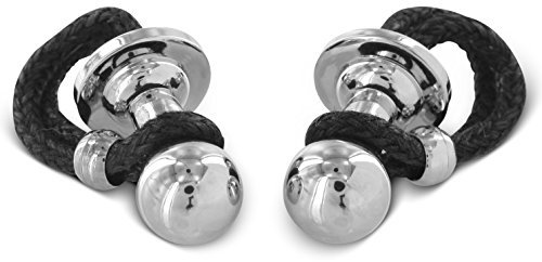 TEROON Manschettenknöpfe schwarzes Seil