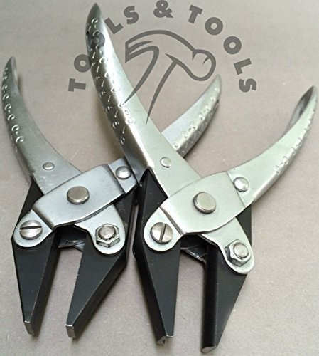 2 Piece Set Parallel Action Half Round Concave & Flat Nose Pliers Jewelry Crafts