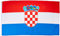 Flaggenking Kroatien Flagge/Fahne, mehrfarbig, 150 x 90 x 1 cm, 17010