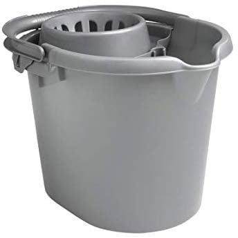 Wham Whatmore 11585 Deluxe - Cubo para fregona (altura: 29,5 cm, longitud: 40 cm, ancho: 30 cm), color plateado