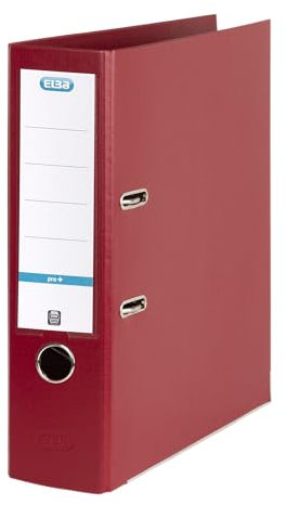 Elba Premium Akten-Ordner A4, smart Pro plus, 8 cm breit, Kunststoff Ordner, bordeaux, 1 Stück