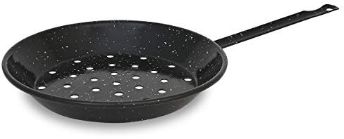 Menax - Padella per Castagne - Acciaio Vetrificato Antiaderente - 26 cm