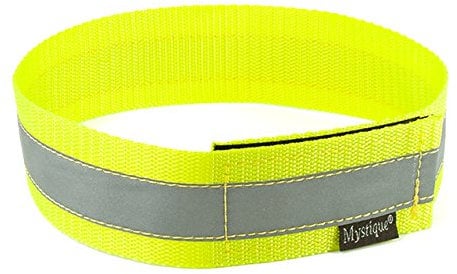Mystique Signalhalsband mit Klettverschluss Reflexhalsband 55cm Neon gelb