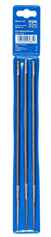 PFERD Pack of 3 Round 200mm x 4.8mm Spiral Cut Classic Line Chainsaw Files in Plastic Bag 11073203 - for Manual Sharpening of Saw Chains